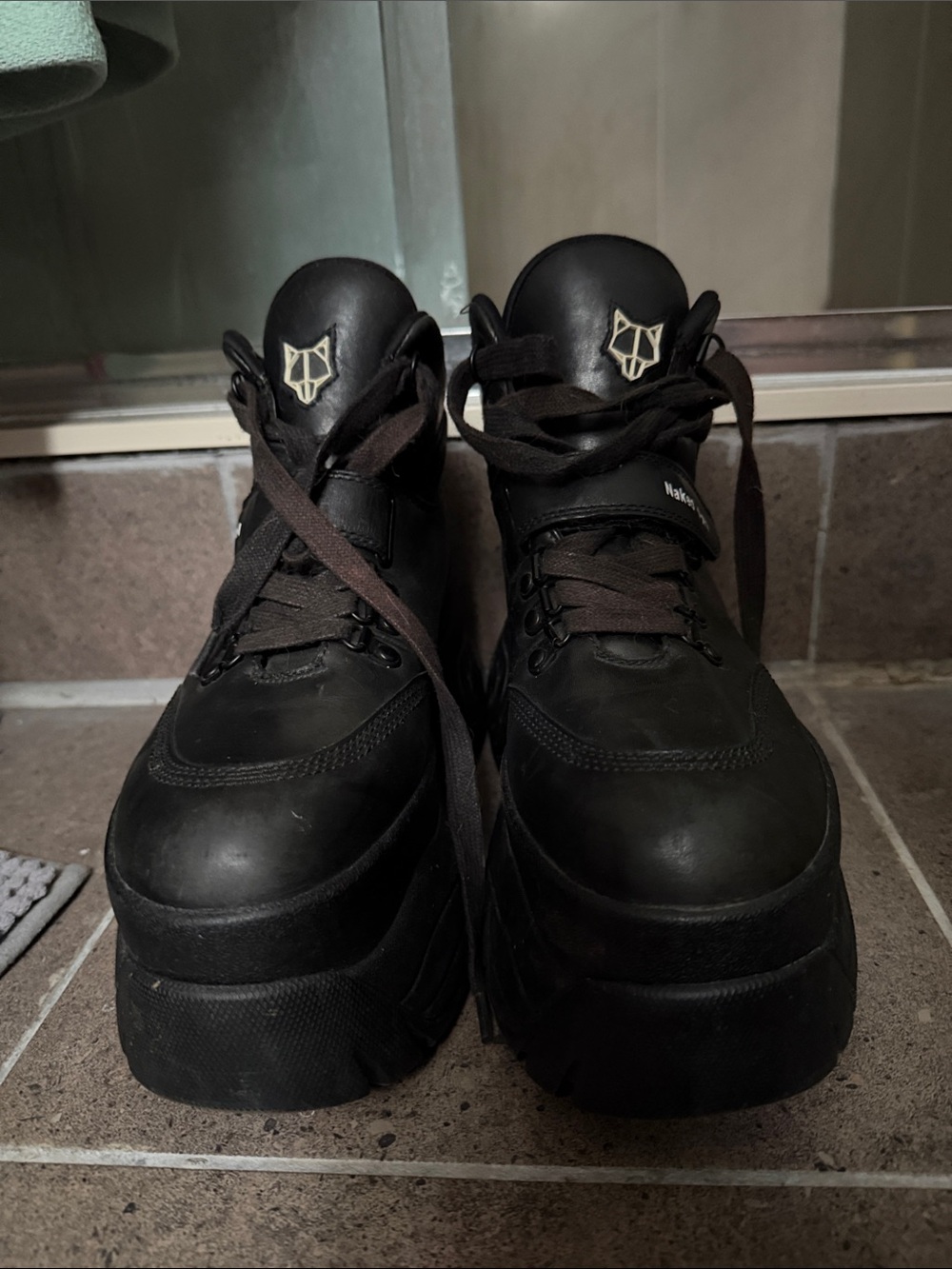 Naked Wolfe Black Chunky Platform Hiker Boots - Picture 2 of 4